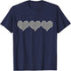 Checkered Hearts Skate & Surf Kids,Teens & Adults T-Shirt - T-Shirt | Navy