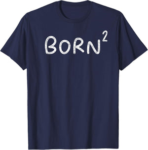 Born Squared Again Christian Jesus Christ Bible Verses T-Shirt - T-Shirt | Navy