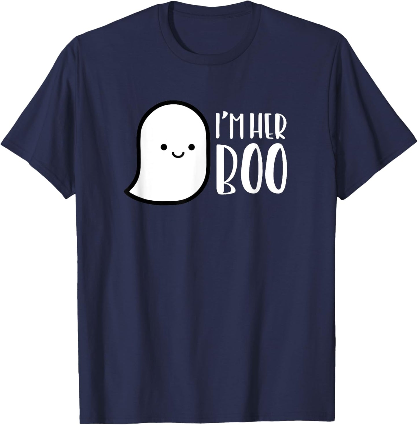 MATCHING SET I'm His or Her Boo Halloween Ghost Couple shirt T-Shirt - T-Shirt | Navy