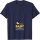 Pregnancy Baby Announcement Under Construction Bulldozer T-Shirt - T-Shirt | Navy