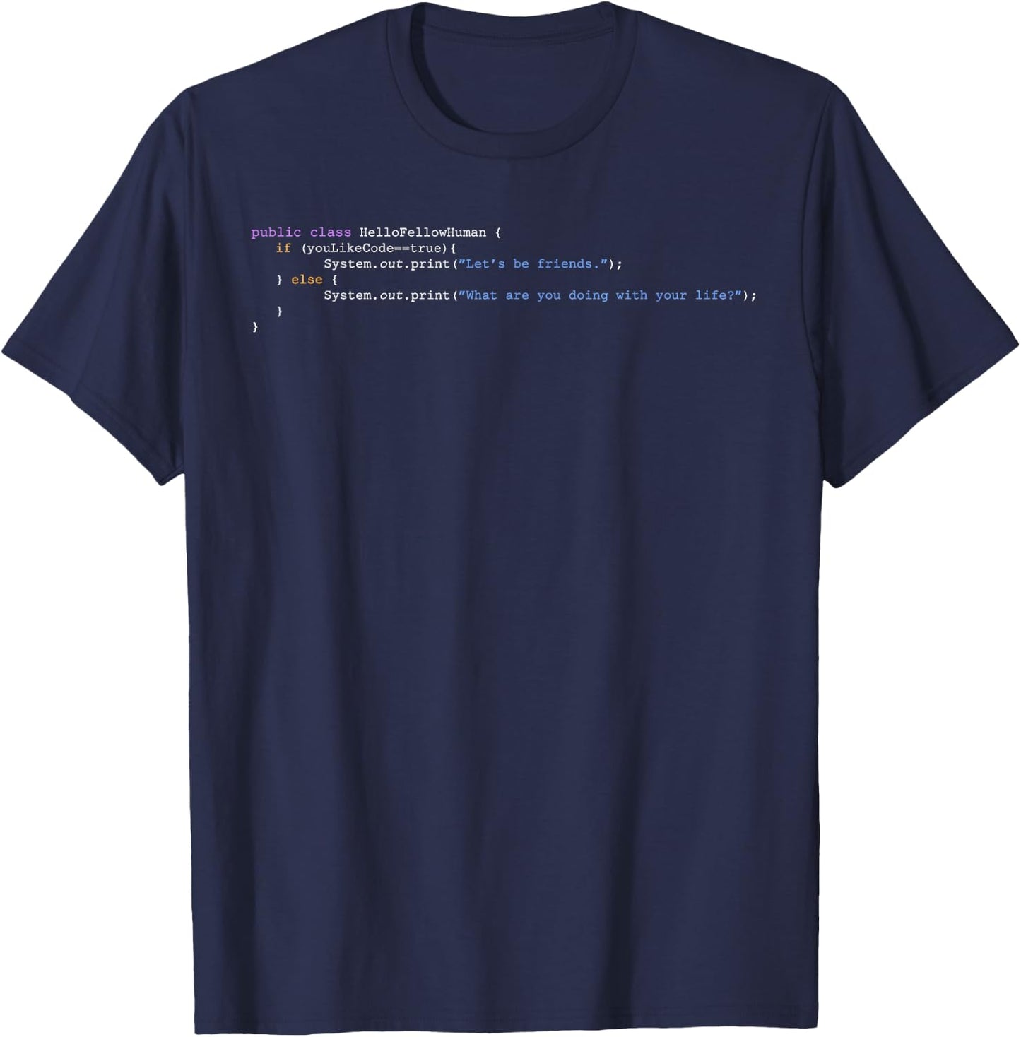 Funny Computer Science Java Programmer T-Shirt - T-Shirt | Navy