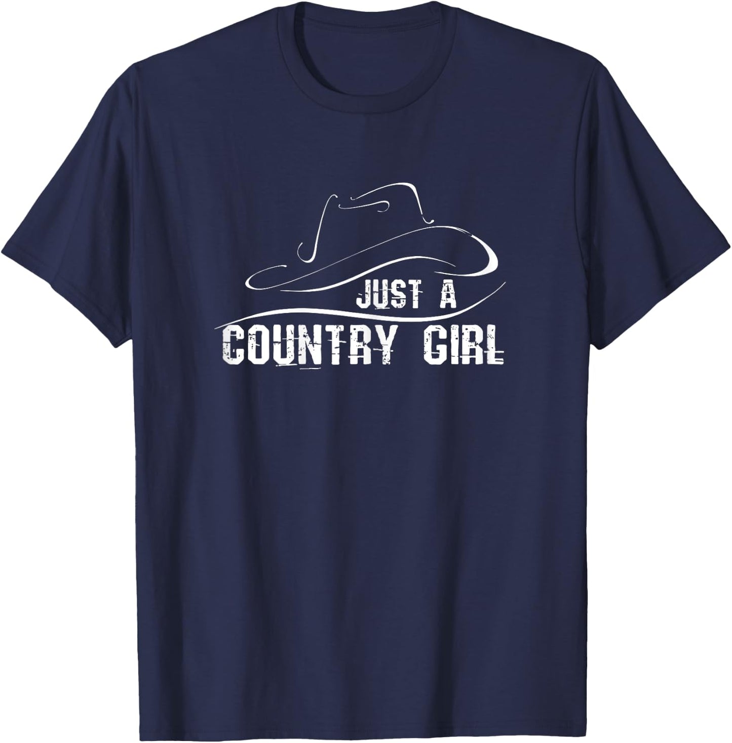 Just a Country Girl Cowboy hat T-Shirt - T-Shirt | Navy