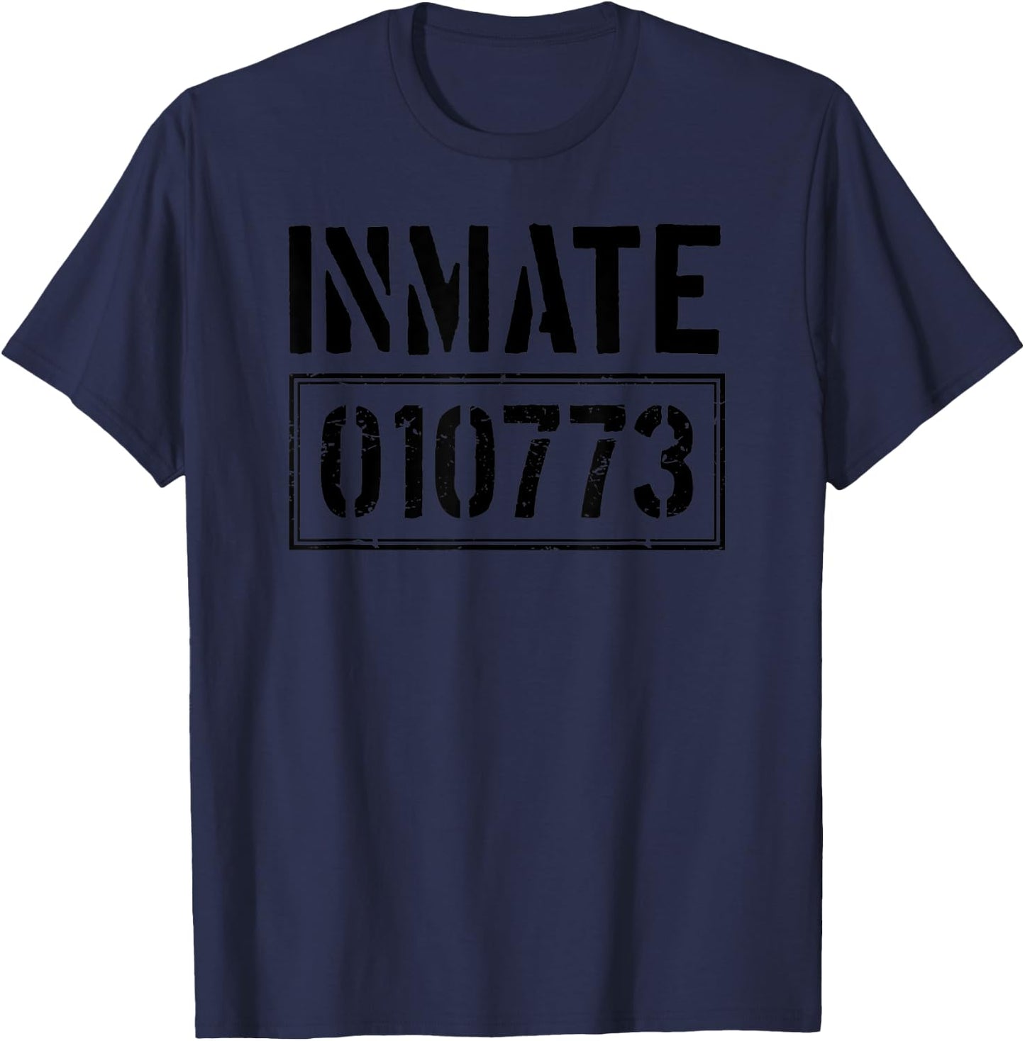 Prison Inmate Funny Jail Halloween Costume T-Shirt - T-Shirt | Navy