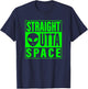 Straight Outta Space Funny Ufo Alien Costume Men Women Kid T-Shirt - T-Shirt | Navy