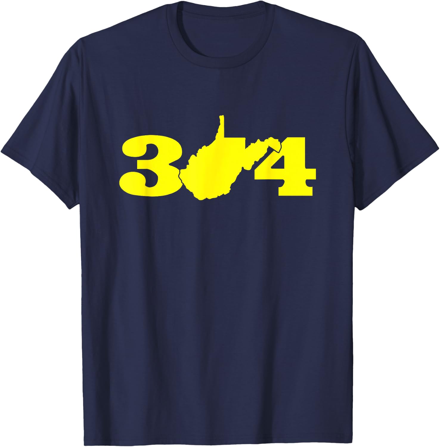 304 West Virginia Blue and Gold T-Shirt - T-Shirt | Navy