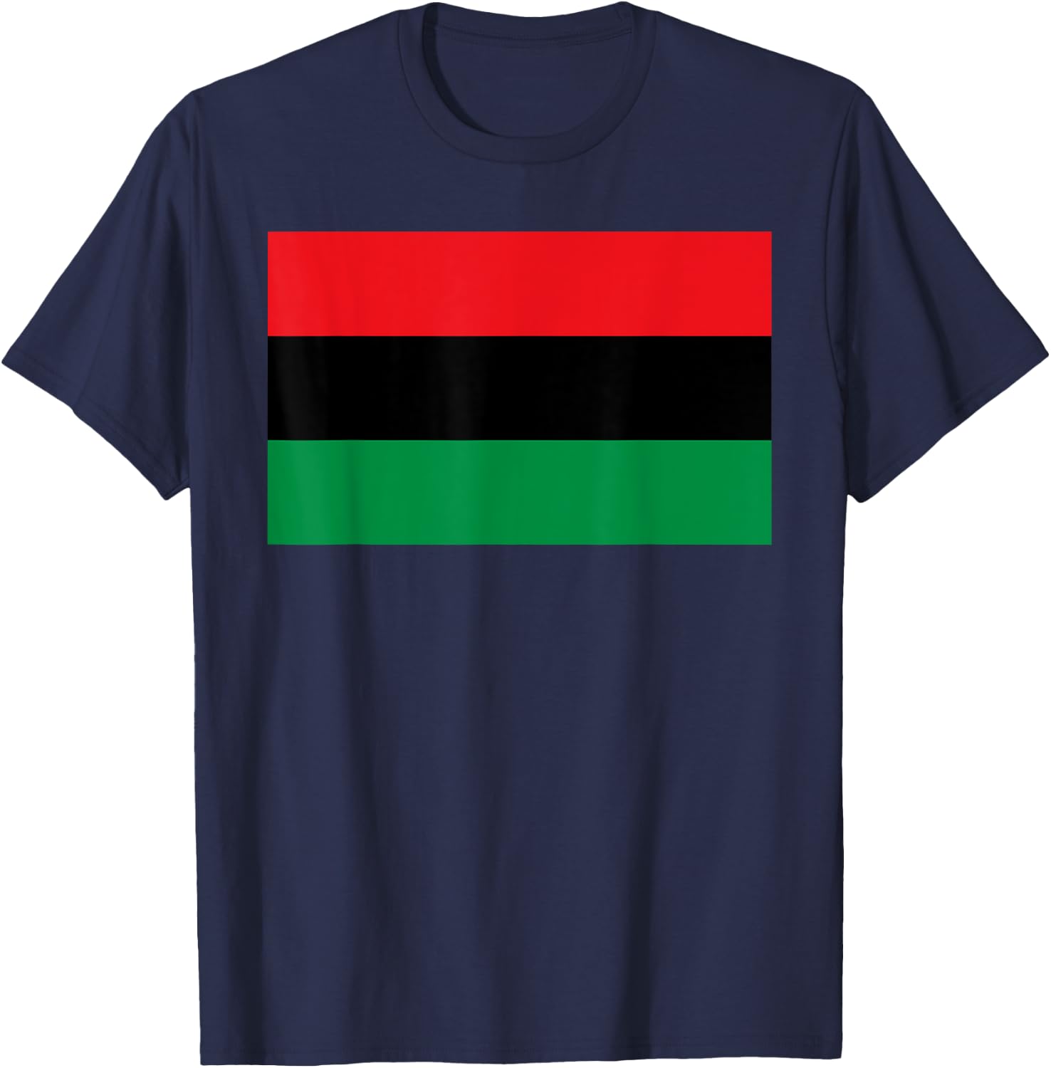 Pan African Unia Flag Map Continent T-Shirt - T-Shirt | Navy