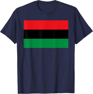 Pan African Unia Flag Map Continent T-Shirt - T-Shirt | Navy