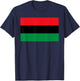 Pan African Unia Flag Map Continent T-Shirt - T-Shirt | Navy