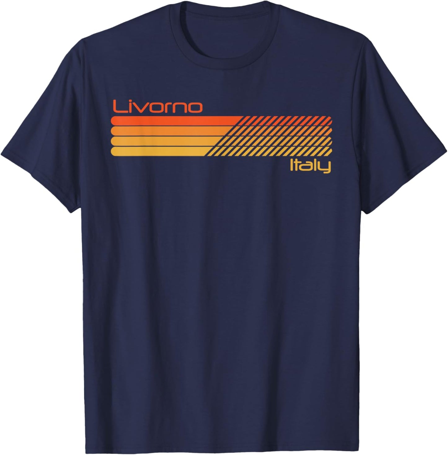 Retro Livorno Italy T-Shirt - T-Shirt | Navy