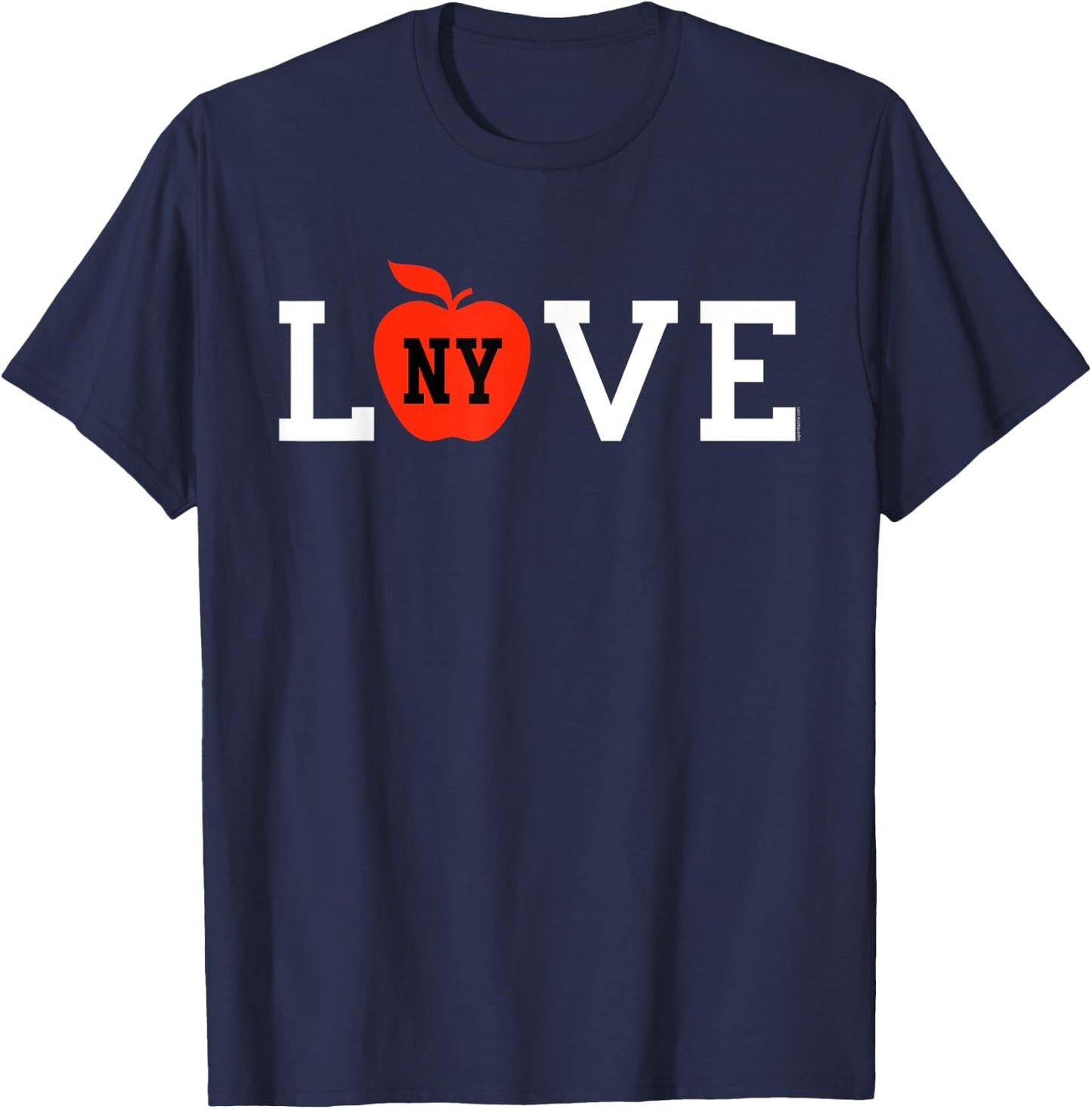 I Love NY Big Apple Heart Cool Casual Cute NYC New York City T-Shirt - T-Shirt | Navy