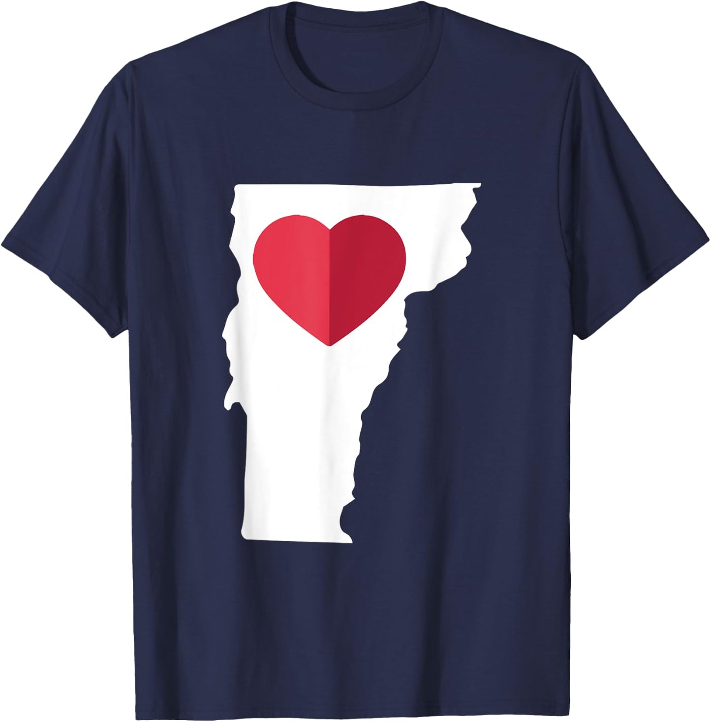 I Love Vermont VT Funny State Pride Heart Gift Souvenir T-Shirt - T-Shirt | Navy