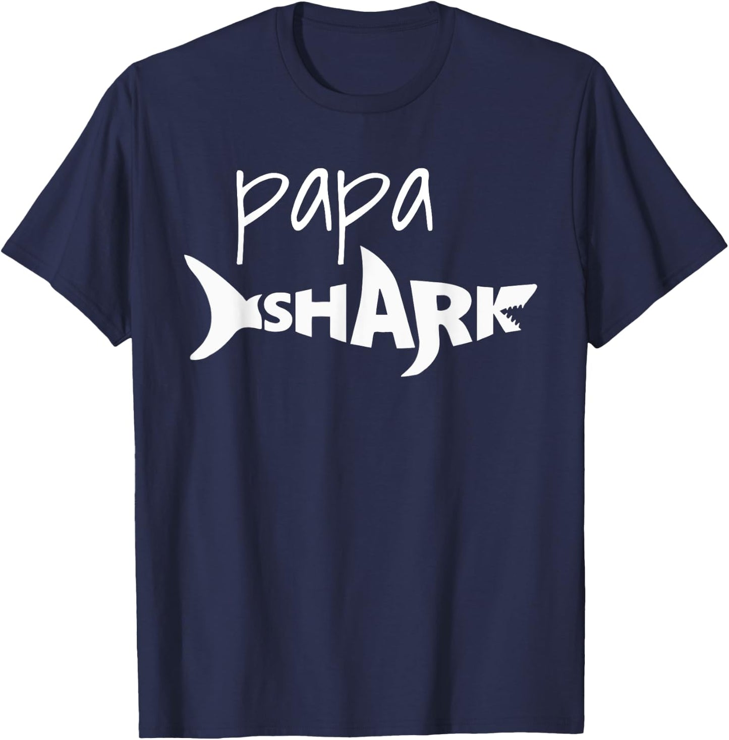 Papa Shark - Cool funny Gift for papa T-Shirt - T-Shirt | Navy