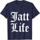 Funny Punjabi Humor "Jatt Life" T-Shirt - T-Shirt | Navy