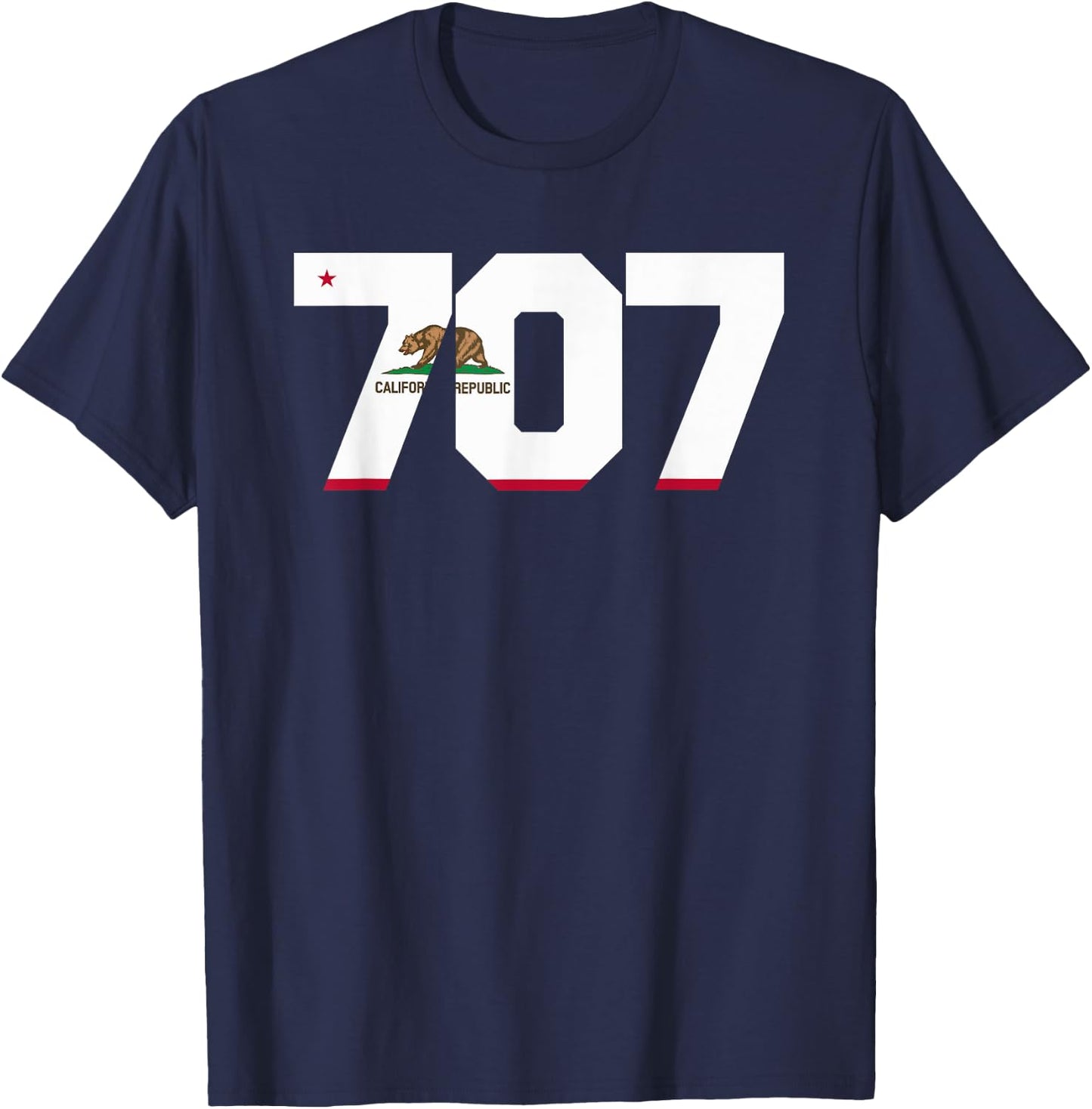Area Code 707 shirt - Sonoma California T-Shirt - T-Shirt | Navy
