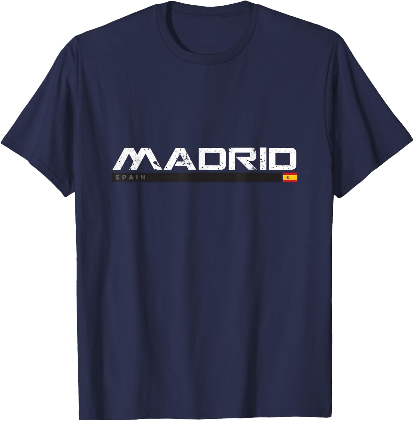 Madrid Spain Vintage Retro T-Shirt - T-Shirt | Navy