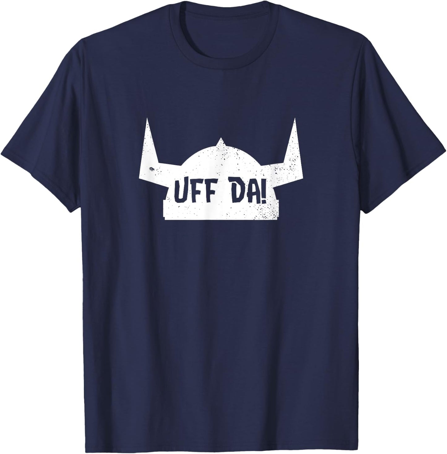 Scandinavian Uff Da! Vintage Distressed T-Shirt - T-Shirt | Navy