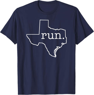 Texas Running Cross Country Runners Track & Field Gift T-Shirt - T-Shirt | Navy
