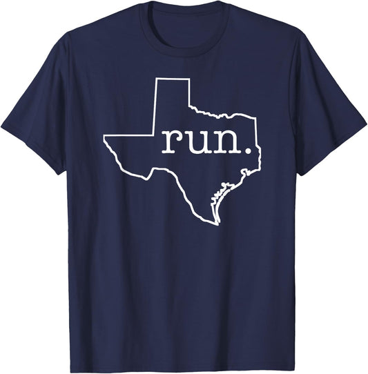 Texas Running Cross Country Runners Track & Field Gift T-Shirt - T-Shirt | Navy