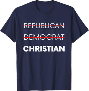 Republican Democrat Christian T-Shirt - T-Shirt | Navy