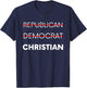 Republican Democrat Christian T-Shirt - T-Shirt | Navy