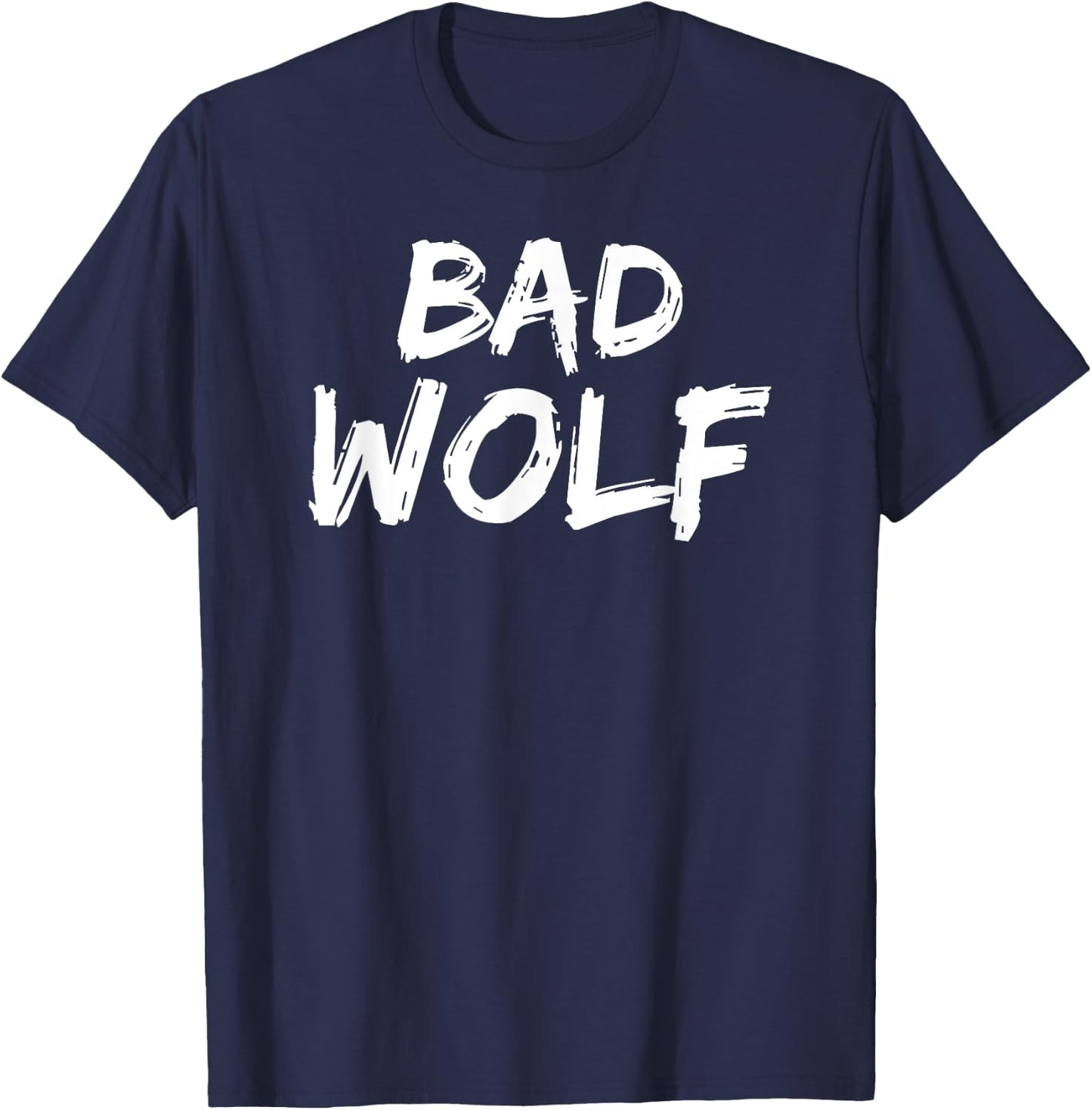 Bad Wolf In A Distressed Savage Look Shirt T-Shirt - T-Shirt | Navy