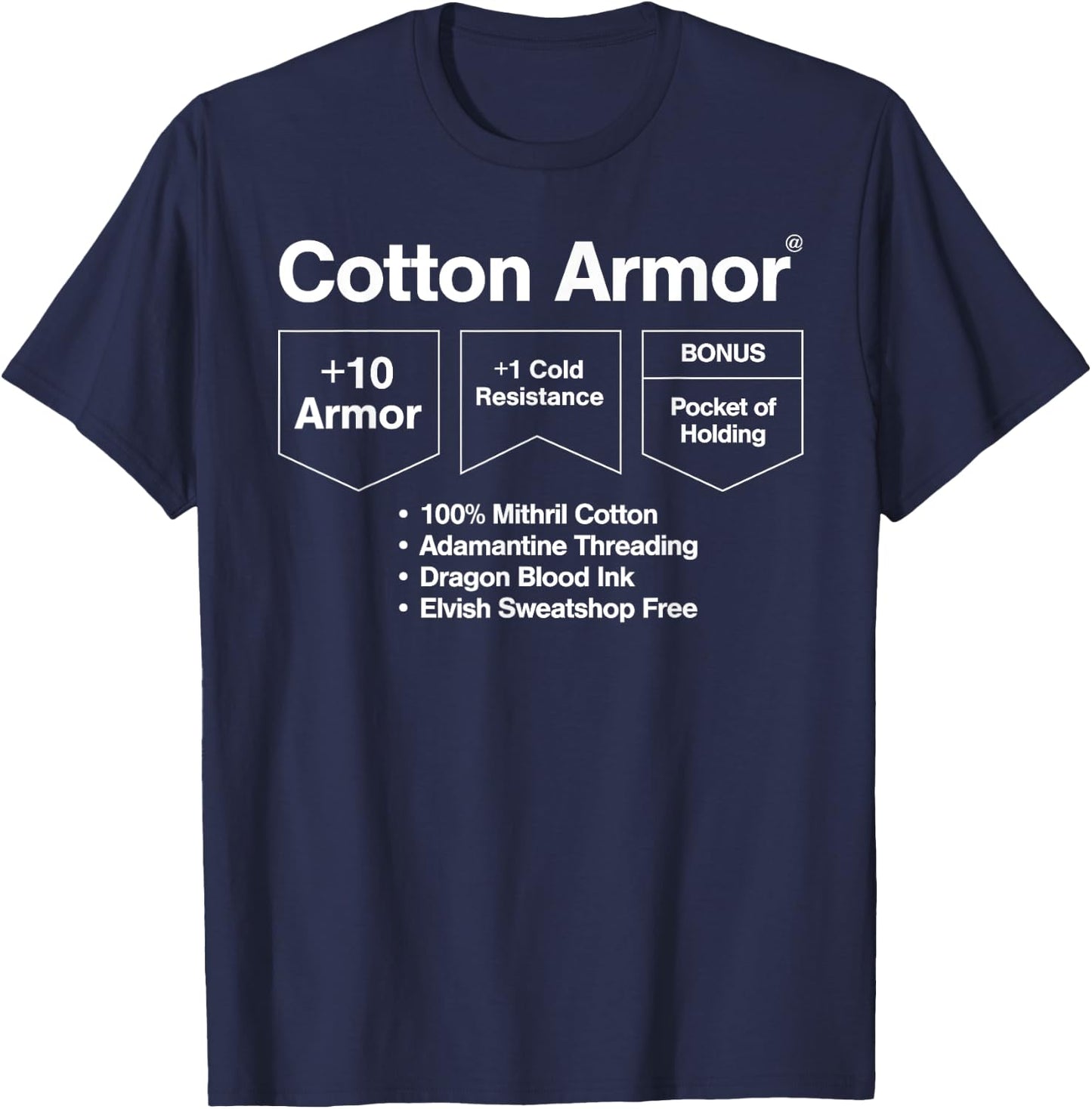 Cotton Armor: Role Playing T-Shirt - T-Shirt | Navy