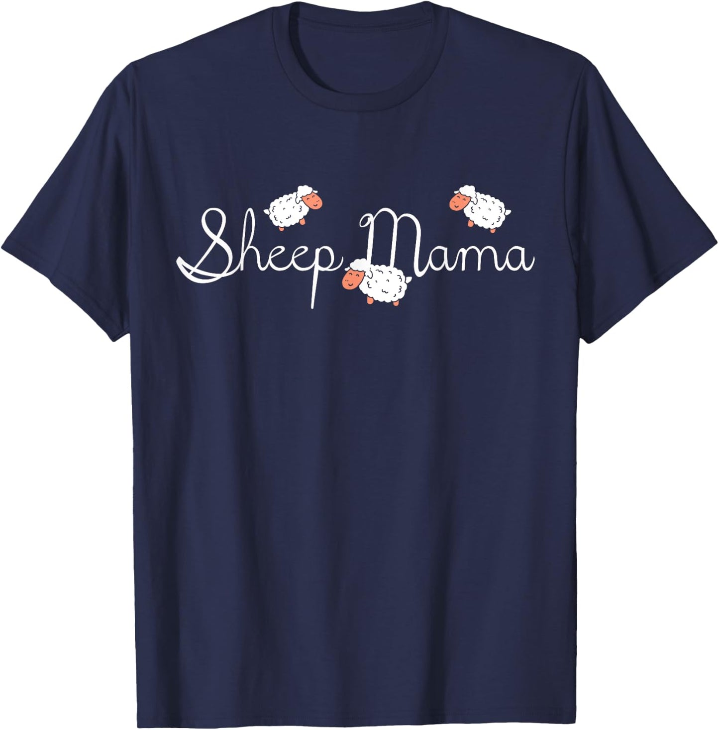 Sheep Mama Animal Mother's Day Gift T-Shirt - T-Shirt | Navy