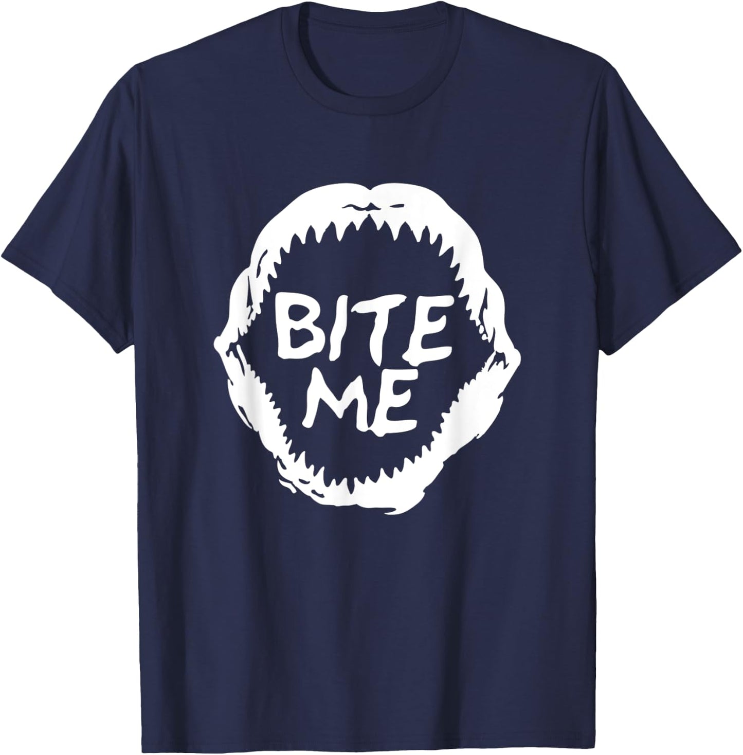 Bite Me Shark Teeth Shirt T-Shirt - T-Shirt | Navy