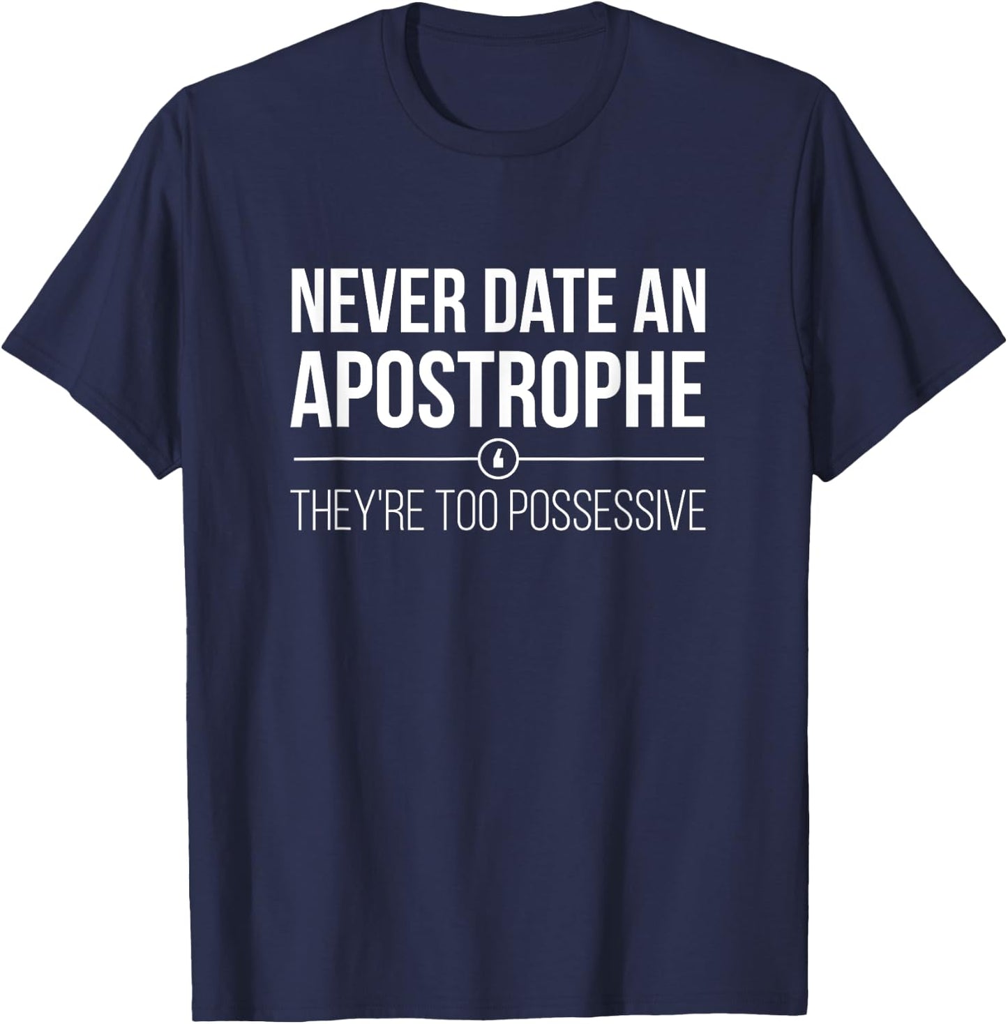 Funny English Teacher Grammar Pun Gift Shirt T-Shirt - T-Shirt | Navy