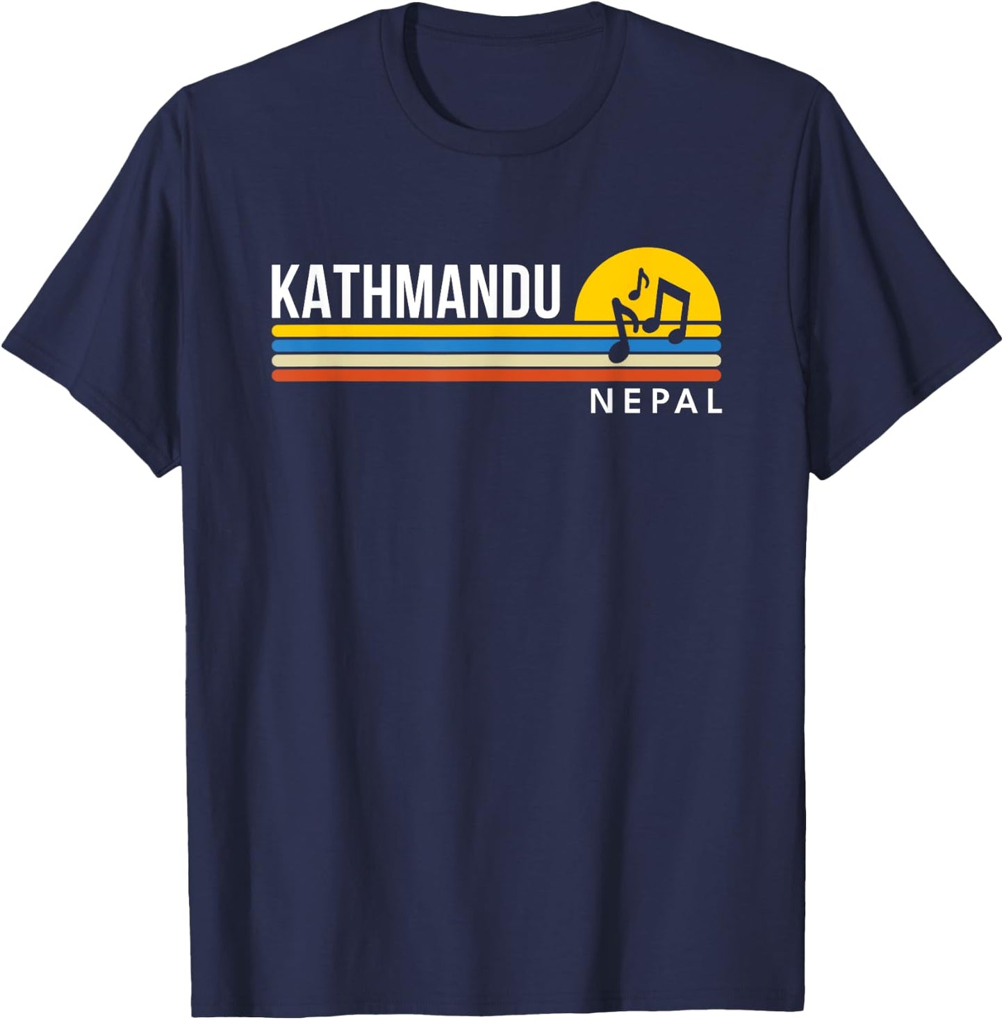 Kathmandu Nepal Vintage Retro Souvenirs T-Shirt - T-Shirt | Navy