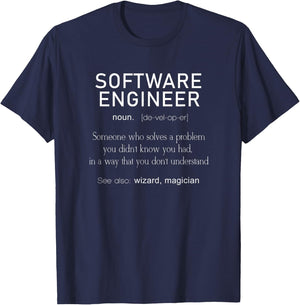 Software Engineer Definition Shirt Coder Definition T Shirt T-Shirt - T-Shirt | Navy
