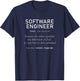 Software Engineer Definition Shirt Coder Definition T Shirt T-Shirt - T-Shirt | Navy