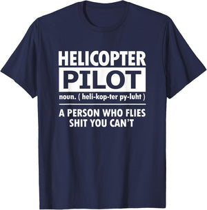 Helicopter Pilot: Definition Helicopter Pilot T-Shirt - T-Shirt | Navy