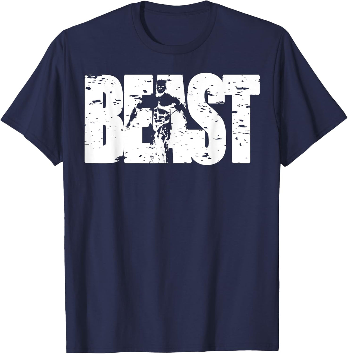 Beast Workout Clothes Gym Activewear Fitness Yoga. T-Shirt - T-Shirt | Navy