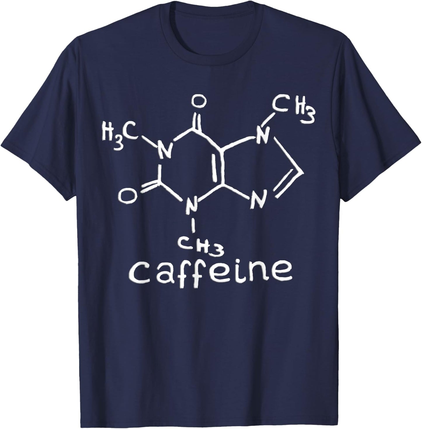 Caffeine Molecule T Shirt Coffee Lovers Gifts Women T-Shirt - T-Shirt | Navy