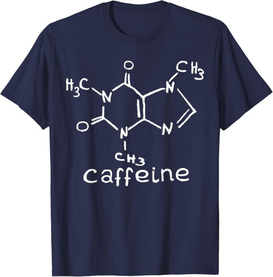 Caffeine Molecule T Shirt Coffee Lovers Gifts Women T-Shirt - T-Shirt | Navy