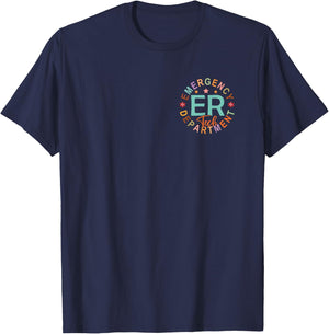 Funny Emergency Department Tech Emergency Room Tech Er Tech T-Shirt - T-Shirt | Navy