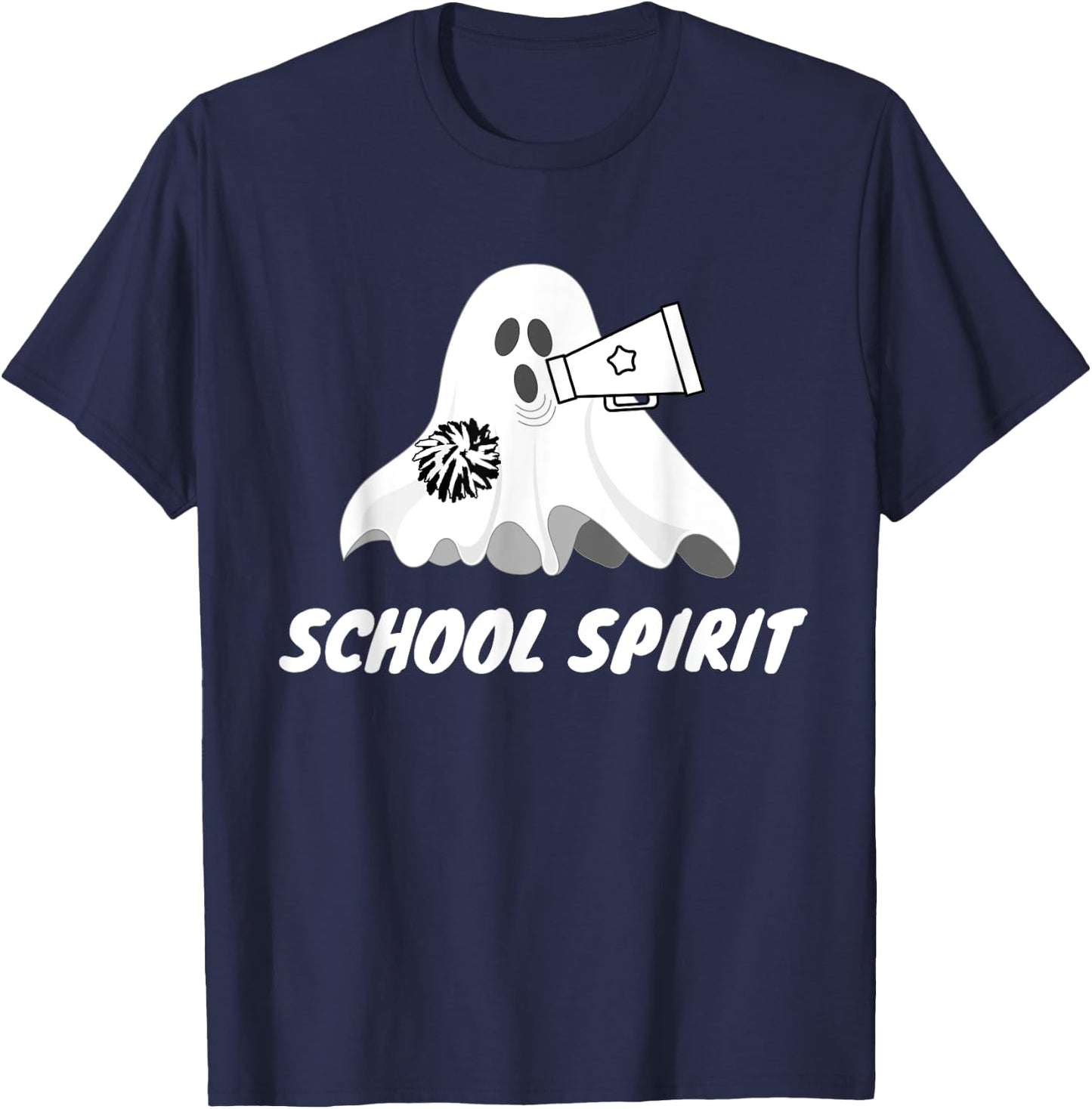 School Spirit Ghost - Funny Halloween T-Shirt - T-Shirt | Navy
