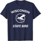 Funny Wisconsin State Bird Mosquito T-Shirt - T-Shirt | Navy