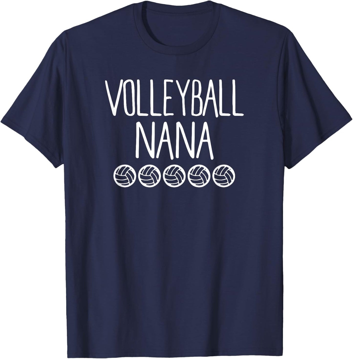 Cute Volleyball Nana Shirt Sports Shirt T-Shirt - T-Shirt | Navy