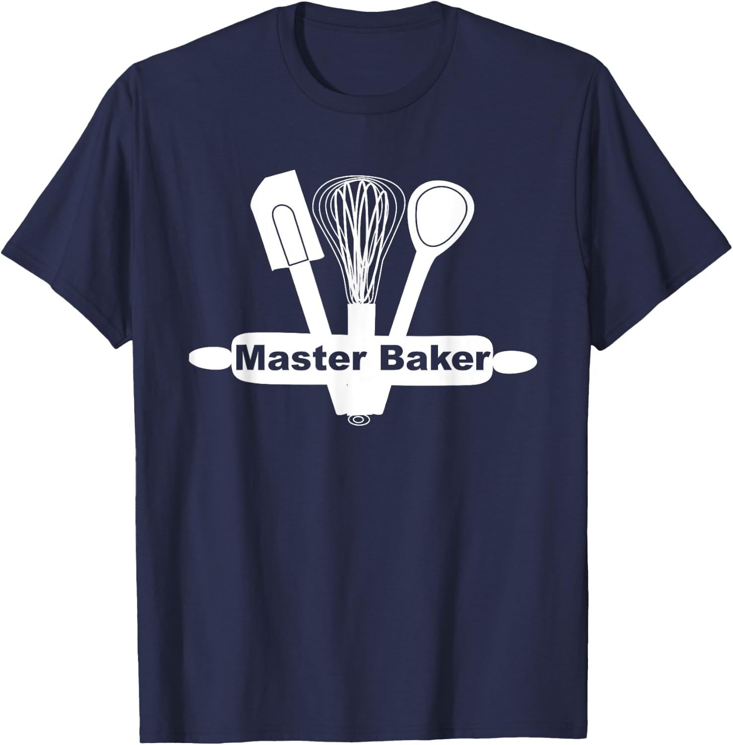Funny Cooking Utensils - Master Baker T-Shirt - T-Shirt | Navy