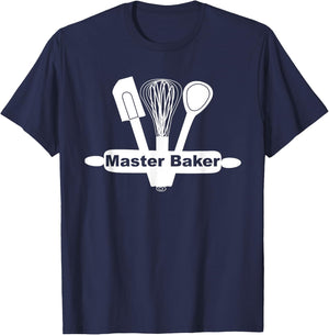 Funny Cooking Utensils - Master Baker T-Shirt - T-Shirt | Navy