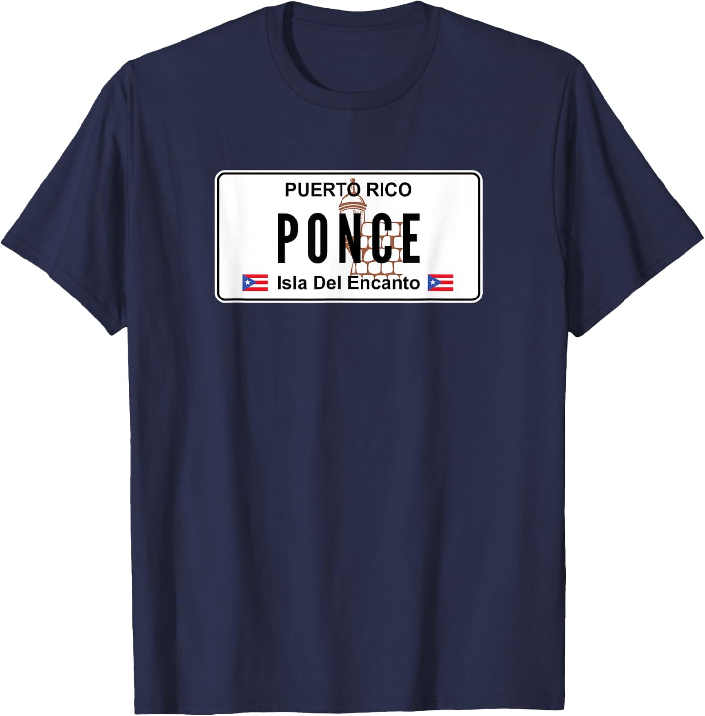 Ponce - Puerto Rico Puerto Rican Pride Boricua Plate T-Shirt - T-Shirt | Navy