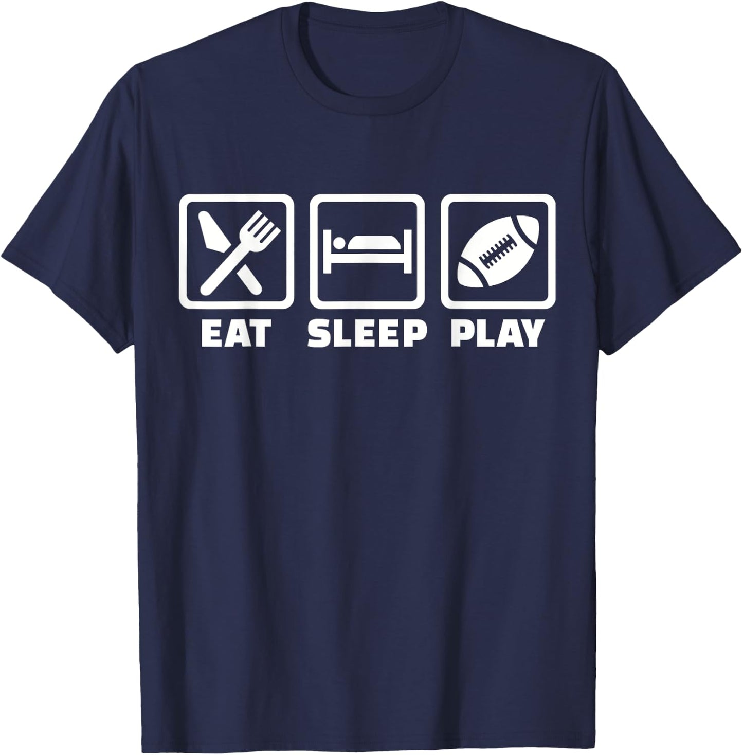 Eat sleep play Football T-Shirt - T-Shirt | Navy