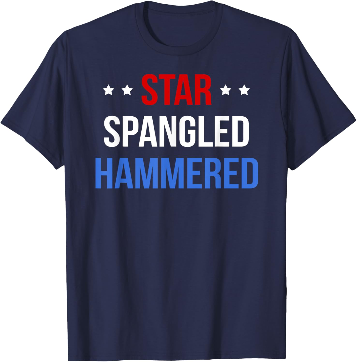 Funny 4th of July Star Spangled Hammered Shirt Women Men T-Shirt - T-Shirt | Navy