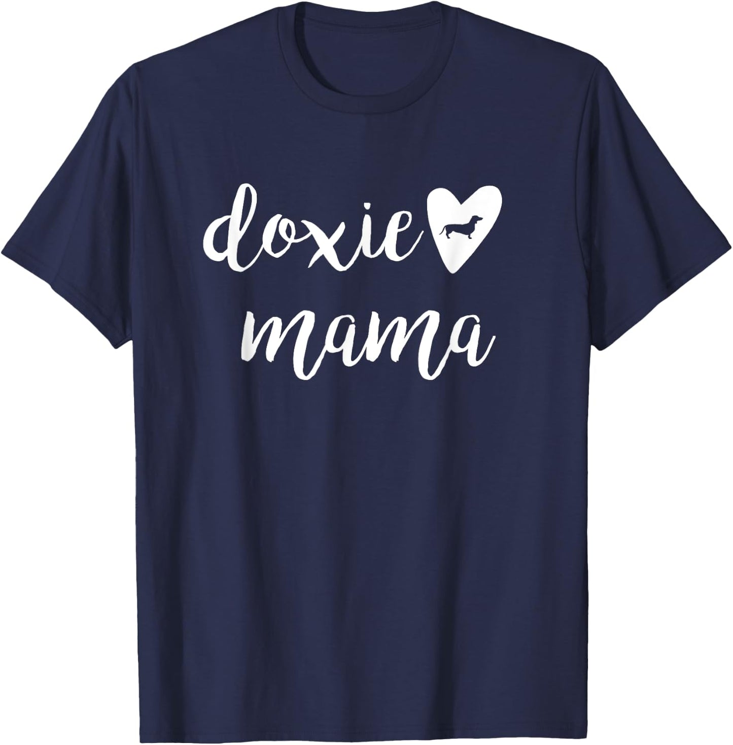 Women's Doxie Mama Dachshund Wiener Dog & Puppy T-Shirt - T-Shirt | Navy