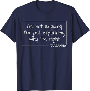 JULIANNA Quote Personalized Name Funny Birthday Gift T-Shirt - T-Shirt | Navy
