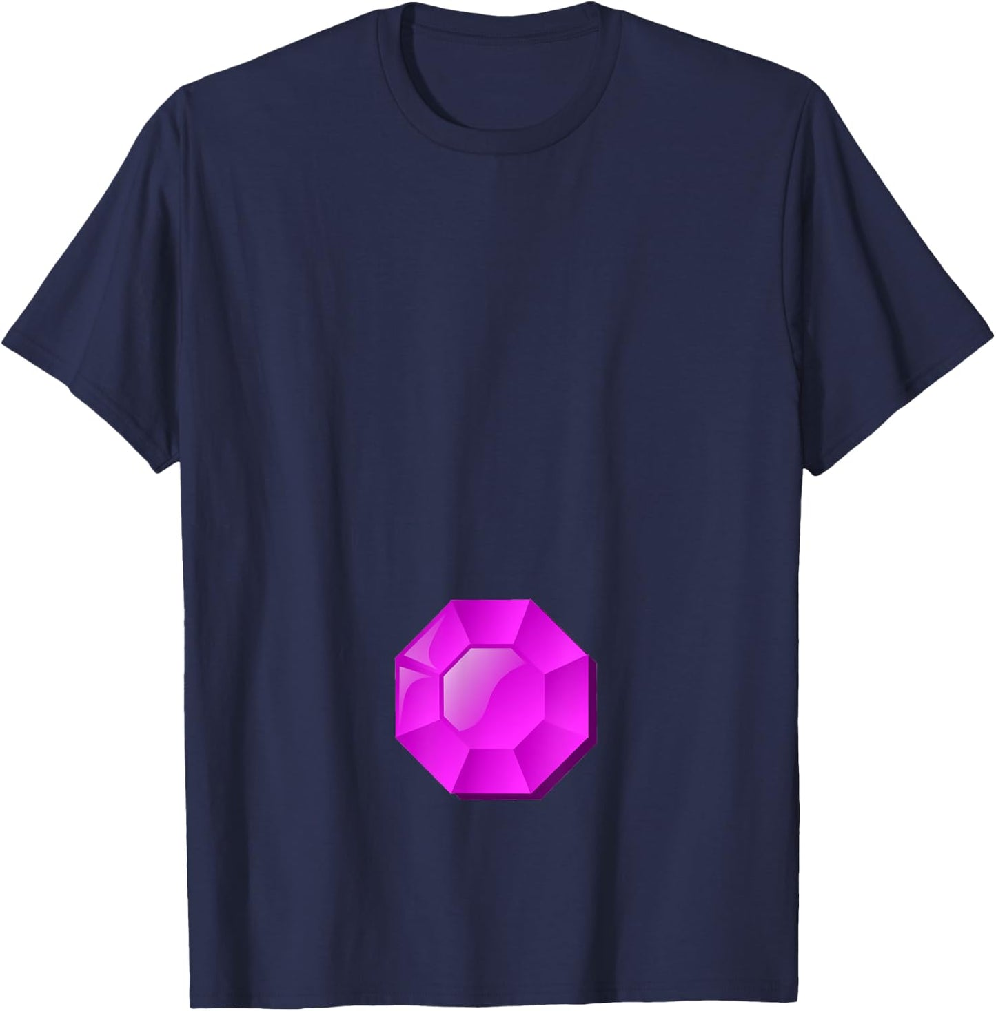 Troll Costume - Gem Belly Button T-Shirt - T-Shirt | Navy
