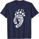 Bear Paw Tribal Grizzly Black Papa Momma Tattoo Style Art T-Shirt - T-Shirt | Navy