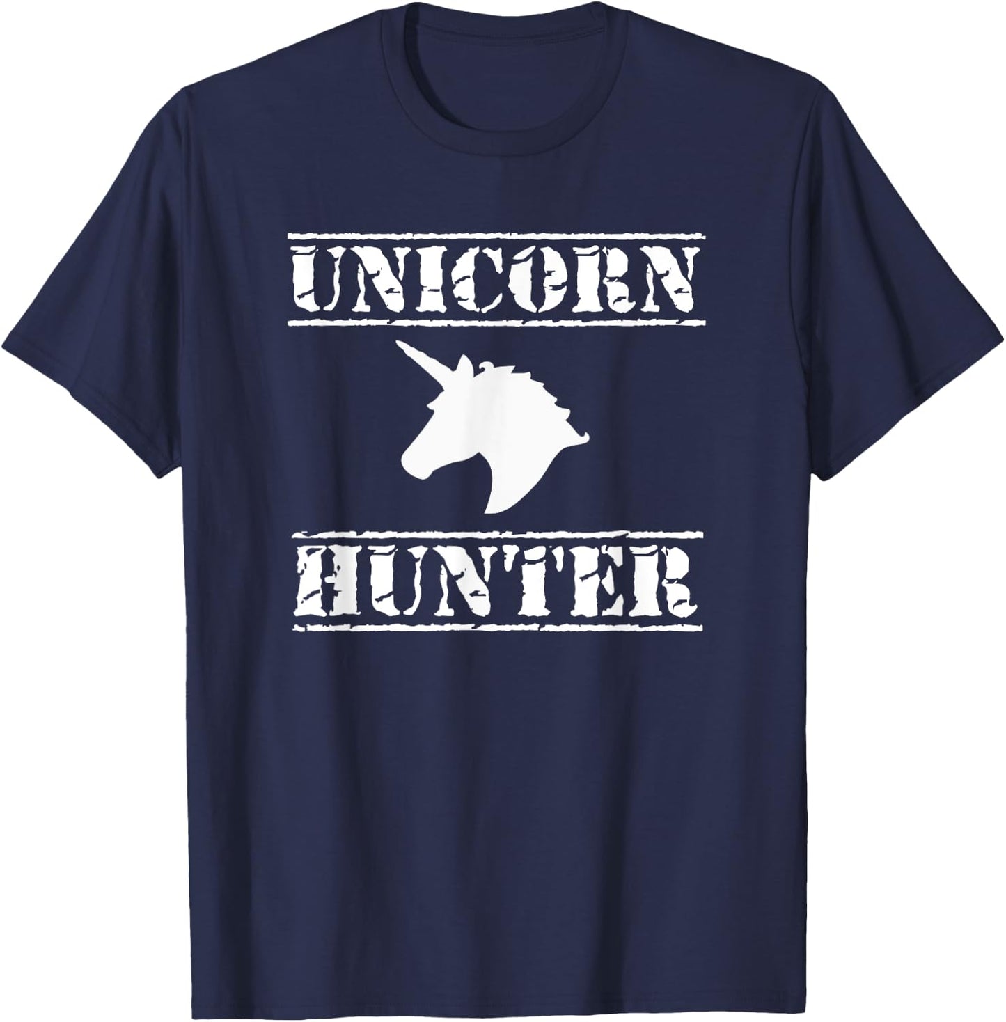 Unicorn Hunter , Horse Humor Novelty T-Shirt - T-Shirt | Navy